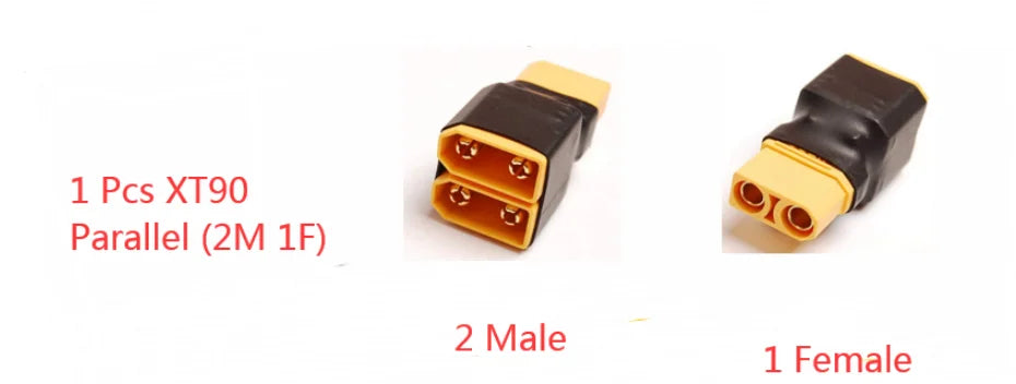 1PCS Deans T Plug  EC3 EC5 XT60 XT90 Parallel Serial Adapter Lipo Battery Converter Connector Plug DIY RC Model accessories
