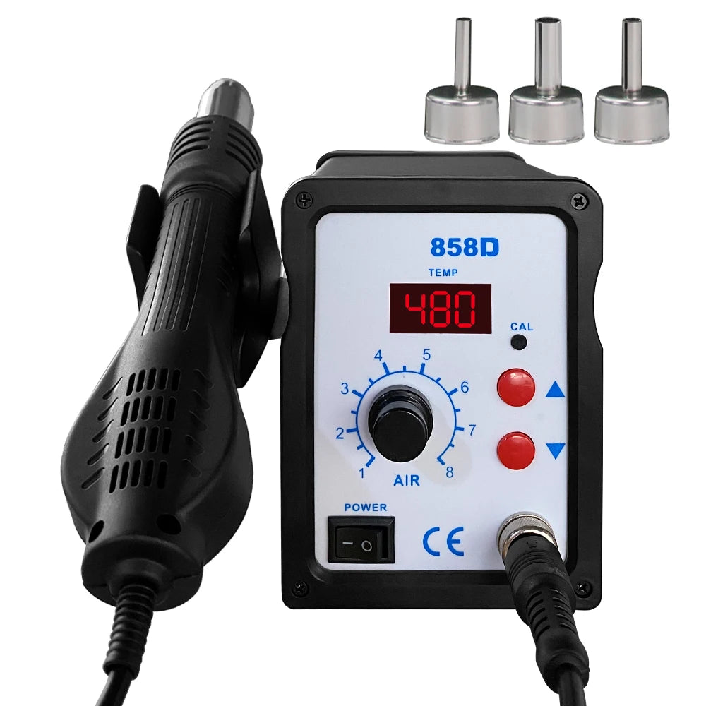 Hot Air Gun 858D BGA Rework Solder Station Blower Hair Dryer Hairdryer Soldering Heat Gun 220V 110V For SMD SMT Welding Repair