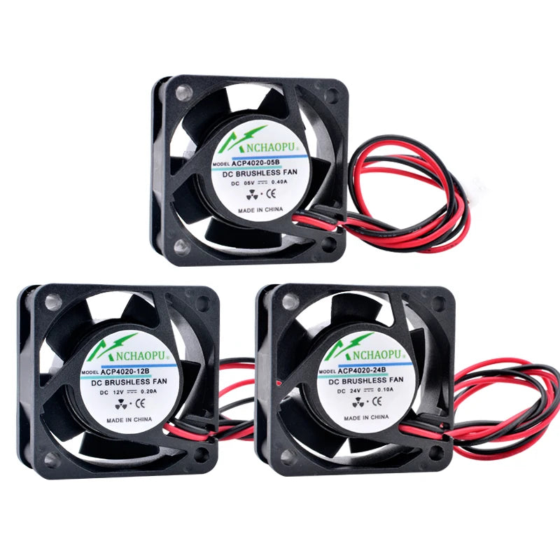 ACP4020 4cm 40mm Fan 40x40x20mm DC5V 12V 24V Cooling Fan for Inverter Router Inverter Power Supply