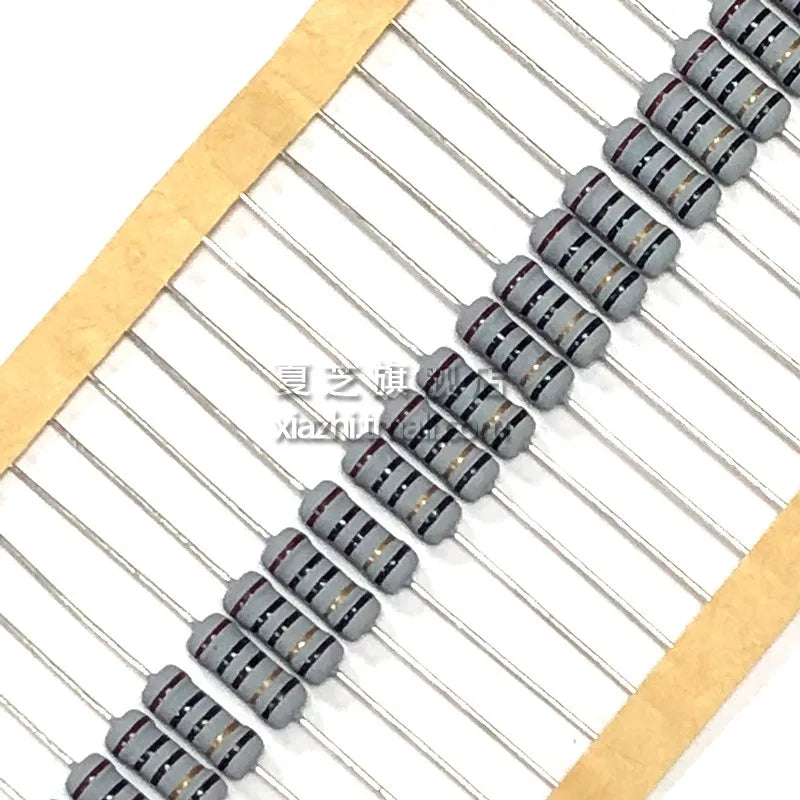 50pcs  1W Wire-wound Fuse Resistance Accuracy 5% 0.1 0.15 0.22 0.33 0.47 0.5 1 2.2 3.3 4.7 Ohm R Wire Wound Resistor 0.1R 0.15R