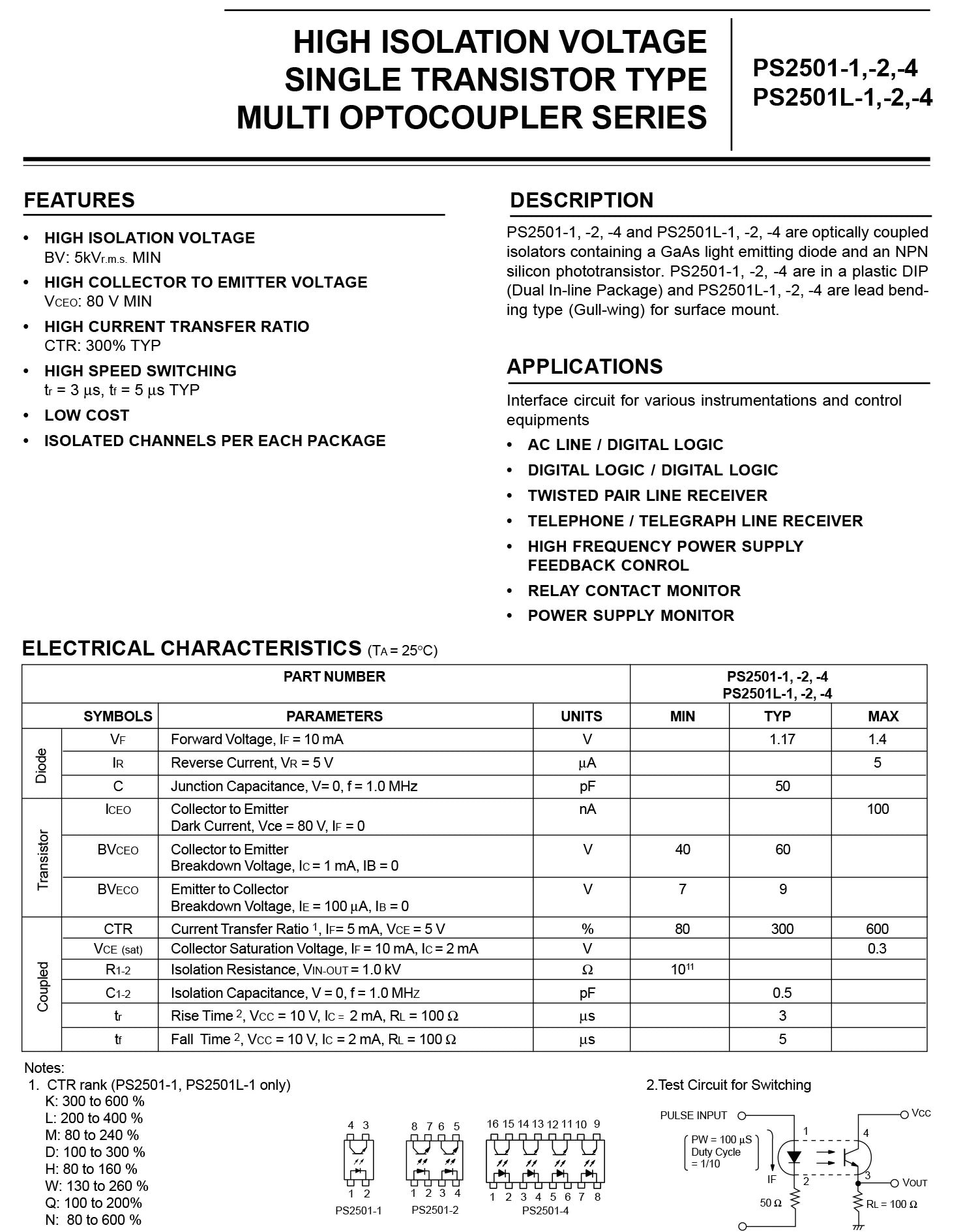 Optocoupler 4N25 4N35 HCPL3120 PS2501 PS2561 TLP521 TLP621 TLP627 PC814A PC817B PC817C 817 DIP SOP Photovoltaic Opto Isolator
