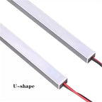 1-10 PCS LED Rigid Strip DC12V 50CM 20 Inch SMD5730 36LEDs U/V-Shaped Flat LED Aluminum Channel Rigid Strip for Indoor Lighting