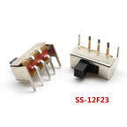 10PCS Slide Switch Micro-power Toggle Switch Single and Double-row Direct-inserted Horizontal Sliding Second Gear Third Gear