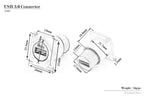 1pc Metal Round/D Type Module RJ45 CAT6&USB 2.0/3.0&Type C&HDMI-Jack Socket Through Network Panel Mounting Electronic Connector