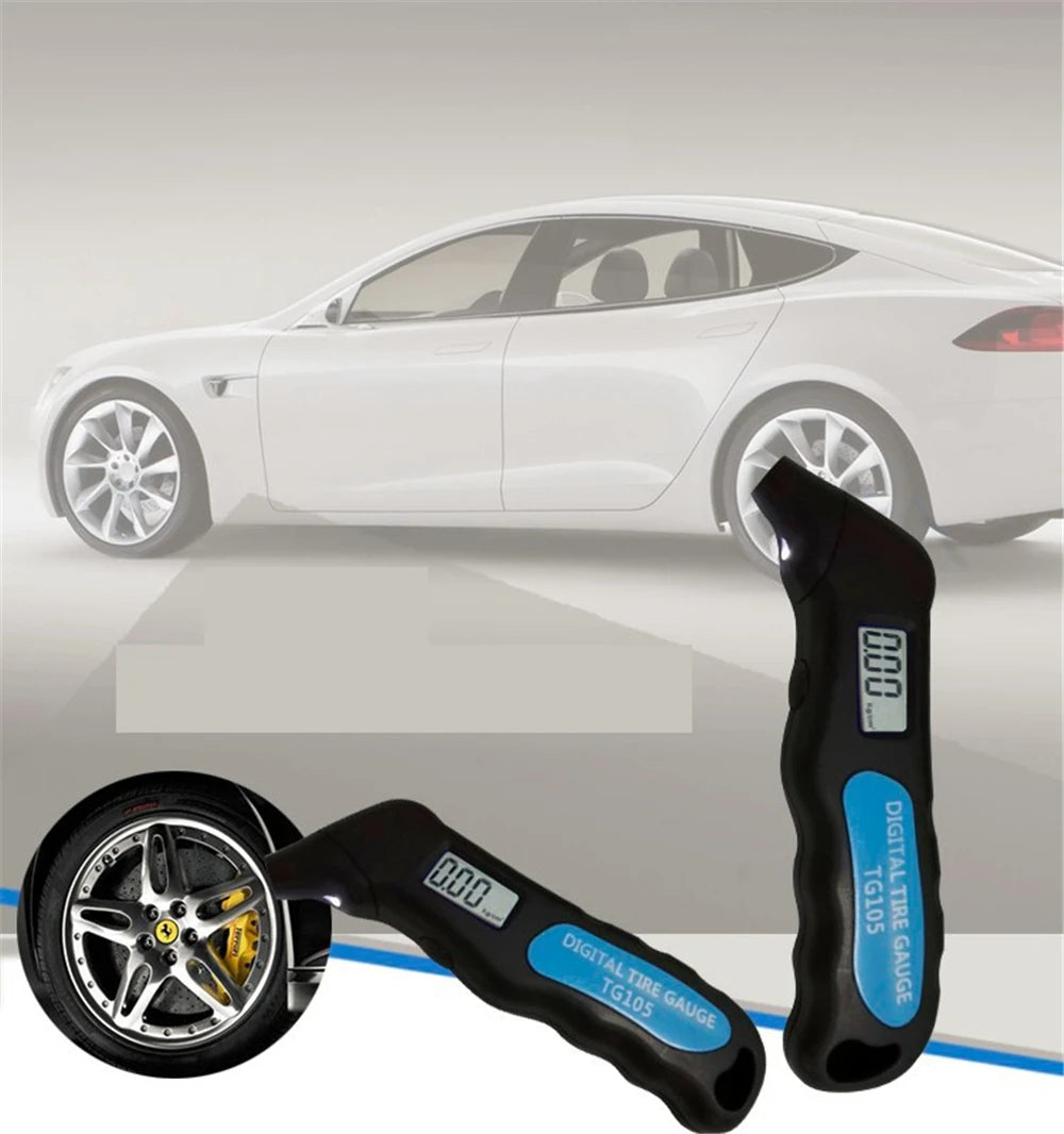 Digital Car Tire Tyre Air Pressure Gauge Meter TG105 LCD Display Manometer Barometers Tester For Car Truck Motorcycle Bike