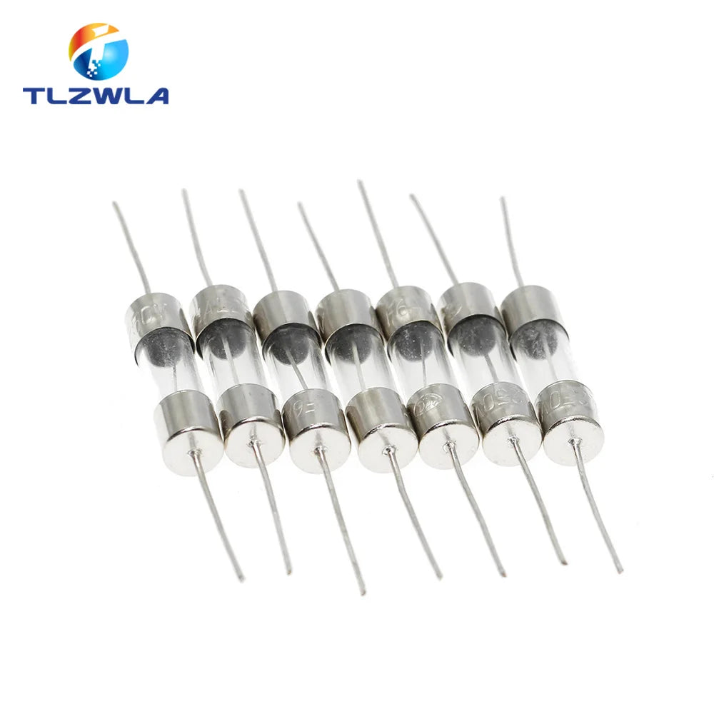 10PCS 5*20mm Axial Glass Fuse Fast Blow 250V With Lead Wire 5*20 F 0.5A/1A/2A/3A/3.15A/4A/5A/6.3A/8A/10A/12A/15A The fuse tube