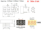 5Pcs 0.28 Inch Digital Tube LED Display 1Bit 2Bit 3Bit 4Bit Display Common Anode / Cathode 0.28"/0.36"/0.4"/0.56" 7 Segment Red