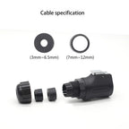 XHP20, IP67 2 3 4 5 67 8 9 10 12-Pin Waterproof Electrical Connector, 20mm Aviation Square Panel Mounting Male Plug