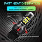 2X P21W led 1156 T20 W21/5W 7443 P21/5W 1800LM W21W Car Bulb 7440 BA15S BAY15D PY21W Auto DRL Light White 1157 LED Brake Light