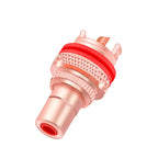 1pair/2pcs Luxury Gold plated RCA Jack Connector Panel Mount Chassis Audio Socket Plug Bulkhead with NUT Solder CUP 3Colors