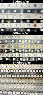 DC5V WS2812B 5m/Roll 30/60/144leds/m Black/White PCB IP30/IP65/IP67 5050RGB Individually Addressable Smart led pixel strip light