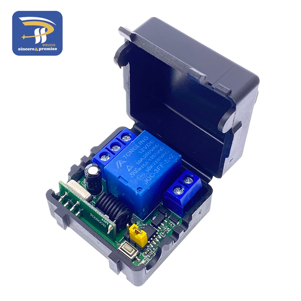 433Mhz RF Remote Control Wireless Switch DC 5V 12V 1CH 2 Way Relay Receiver and 2CH Transmitter For Door Electromagnetic Lock