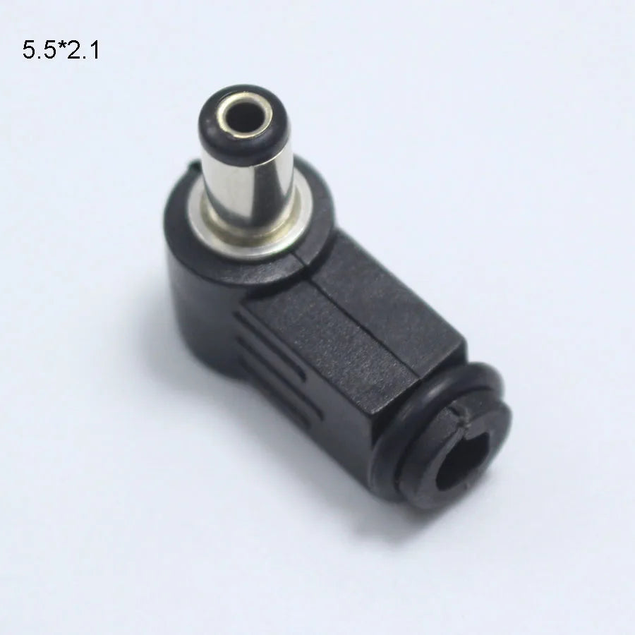 2PCS Male DC Power Plug Connector Angle 90 Degree L Shaped Plastic 5.5*2.5 5.5*2.1 4.8*1.7 4.0*1.7 3.5*1.35 3.5*1.1 2.5*0.7mm