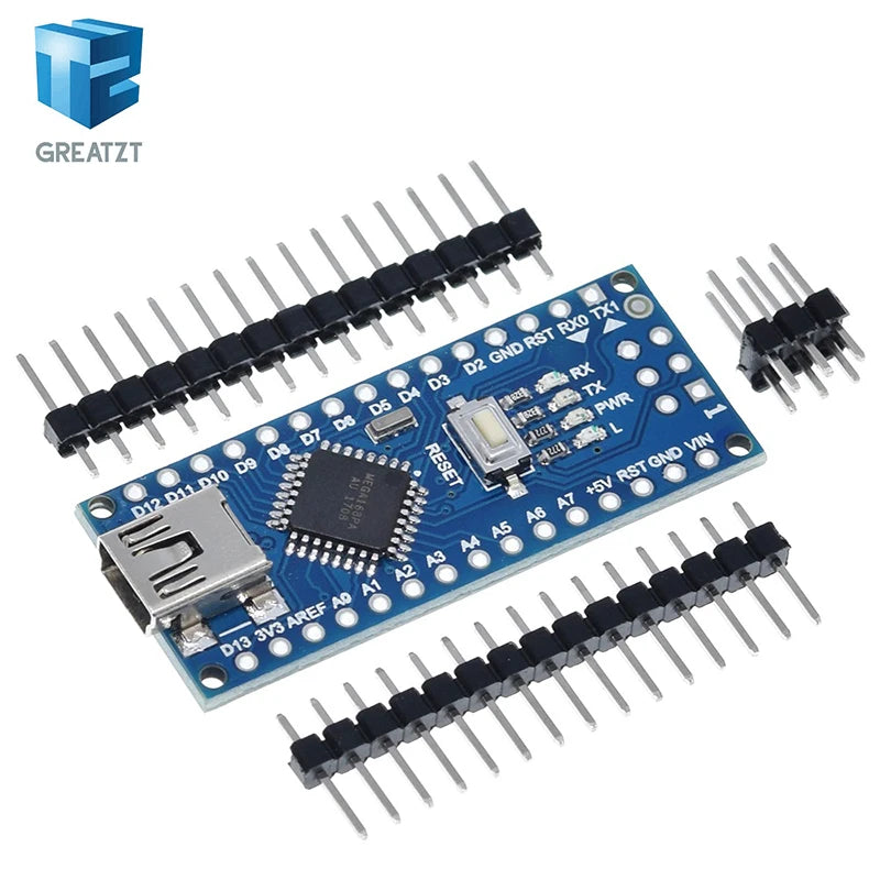 GREATZT Nano Atmega168 controller compatible for arduino nano Atmega168PA-AU CH340 CH340C replace CH340G USB driver