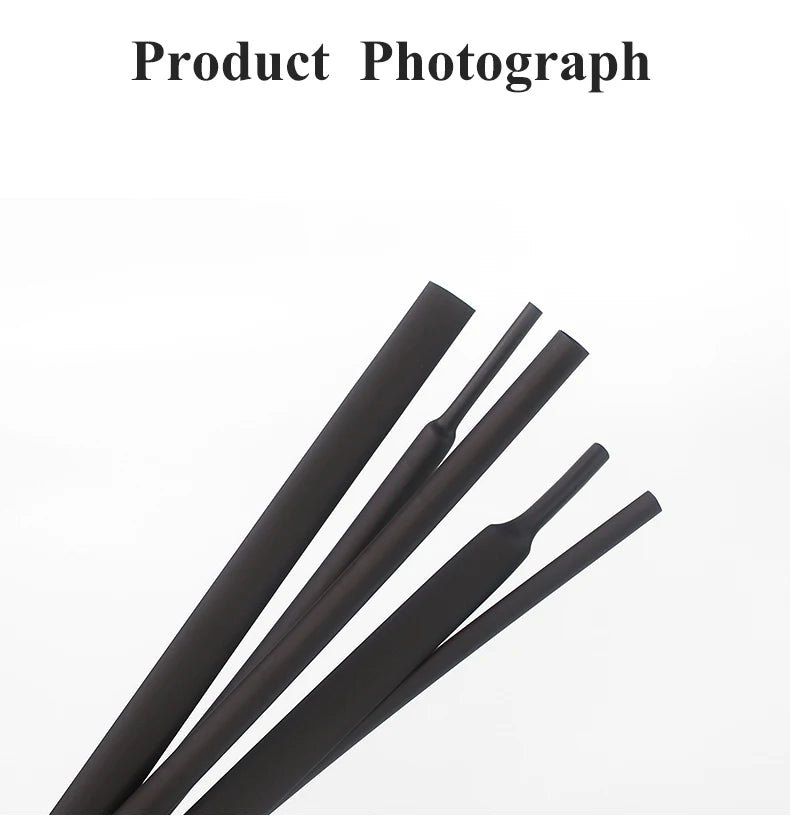10 METER/LOT BLACK 1/2/3/4/5/6/8/10/10/12/14/16/18/20mm Heat Shrink Tubing Flame Retardant Tube Kit Insulation Tubing Wire Cable