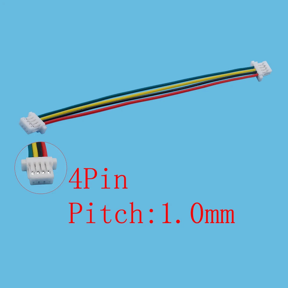 20Pcs JST SH1.0 1.0mm Pitch 2P 3P 4P 5P 6P 7P 8 Pin Female to Female Double Head Cable Wire Connector Length 10cm 28AWG