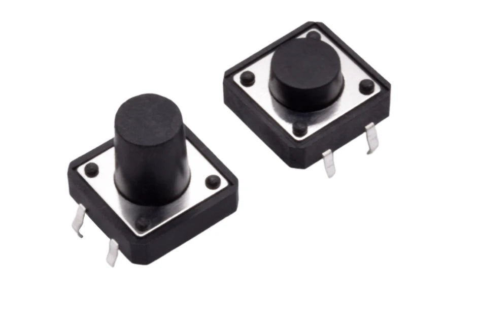 10pcs 12x12mm Panel PCB ON Off Momentary Tactile Tact Micro Mini Switch Push Button DC12V 4 Pin DIP H=5/6/7/8/9/10/12/13/15/16mm