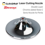 Ultrarayc Laser Nozzles Chrome-plated Double Layers D28 Caliber 1.2mm-1.6mm for Penta Sonic Cutting Metal