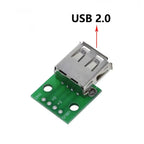 1PCS Male USB Type-C Micro Mini USB 2.0 3.0 Female USB B Connector Interface to 2.54mm DIP PCB Converter Adapter Breakout Board