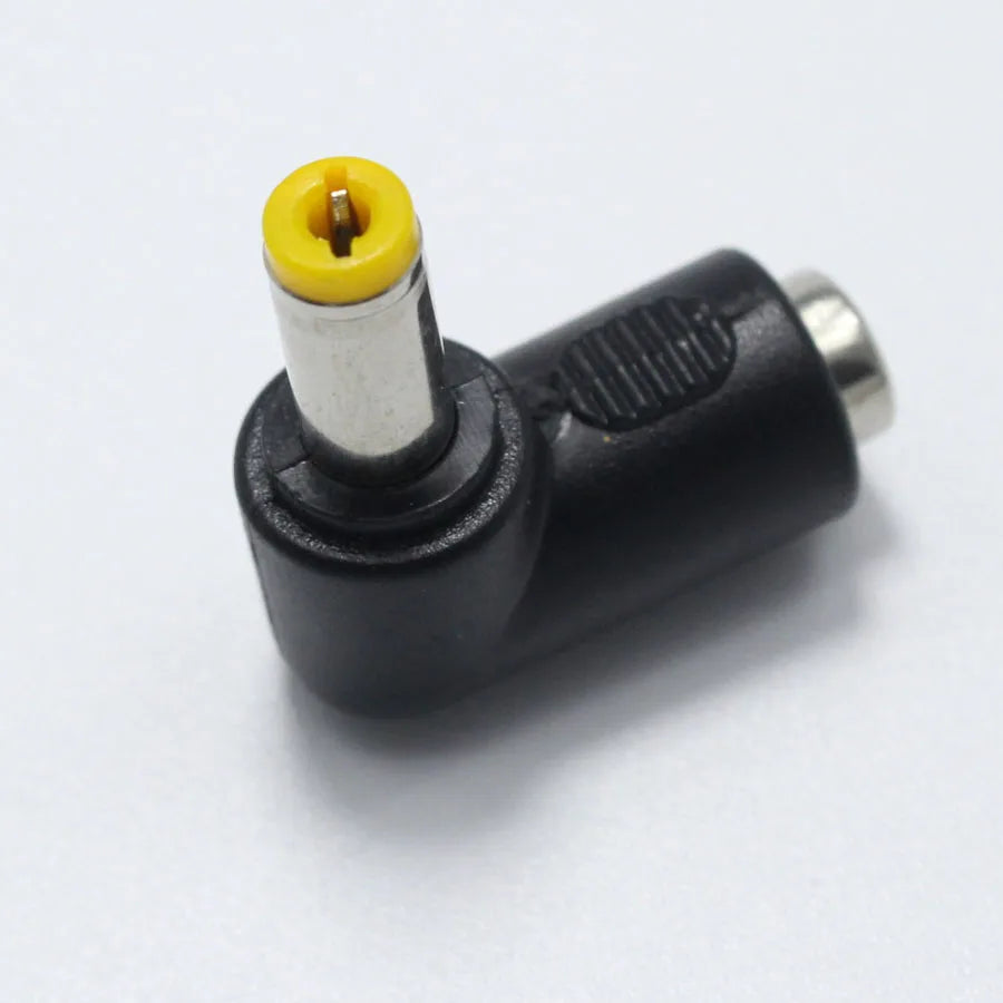 1pcs 5.5x2.5 mm Female to 5.5x2.5 mm Male DC Power Plug 90 Degrees L Type Connector Adapter Laptop