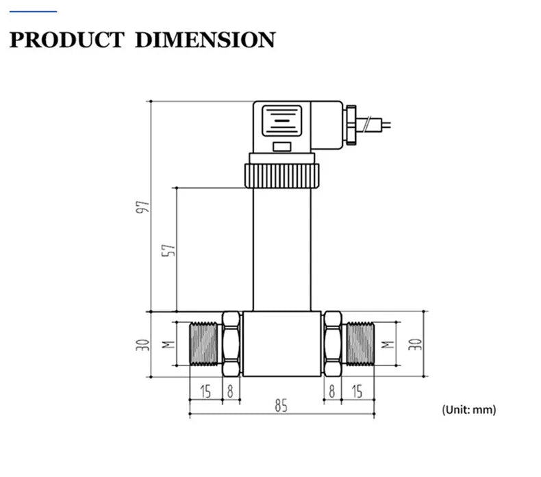 4-20mA Smart Water Differential Pressure Sensor 0-0.05Mpa Full Stainless Steel G 1/2"