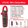 UNI-T Clamp Meter Digital UT210E UT210D AC Current Mini Clamp Multimeter True RMS Pliers Ammeter UT210C Auto Range