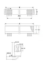 5PCS 2.54mm Pitch 4P6P8P10P12P14P16P18P50P56P-84P Edge Card Connector Slot Bus Socket Gold Finger Socket PCB Board Straight Pin
