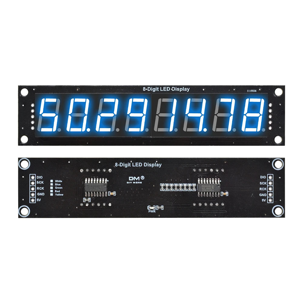 0.56 Inch 8 Digit 7 Segment LED Digital Tube Module 3-Pin Digital I/O Connection Display Module 74HC595 Controller for Arduino