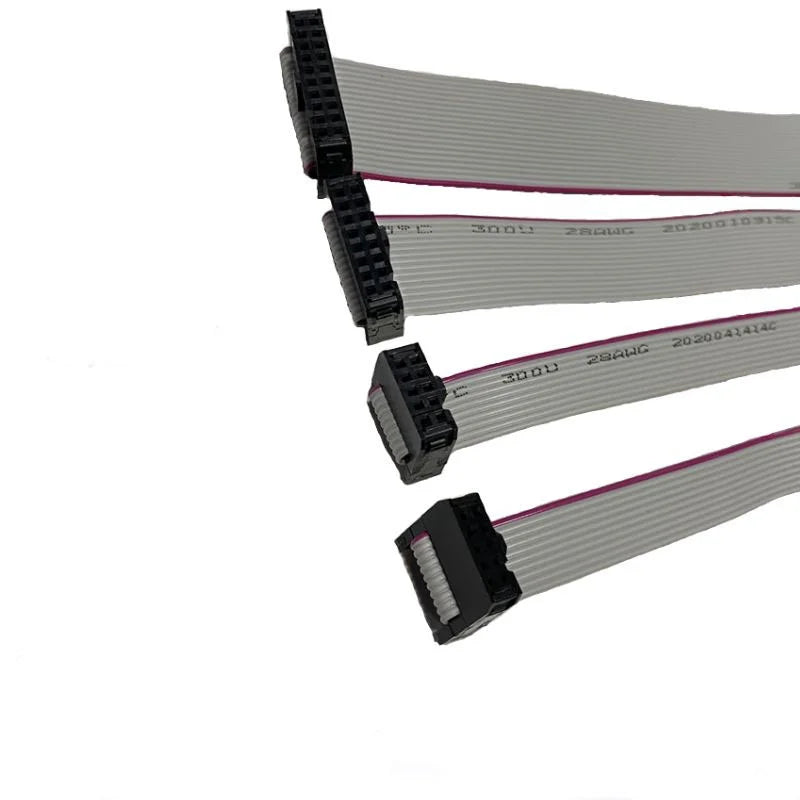 Flat Ribbon Data Cables 16pin for LED Display Receiving Card Connection Pure Copper Signal 20cm 40cm 60cm 80cm 100cm Length
