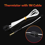 3DSWAY 3D Printer Parts HT-NTC 100K ohm B3950 Thermistor Cartridge Sensor with SM Plug High Temperature for E3D V6 PT100 Hotend