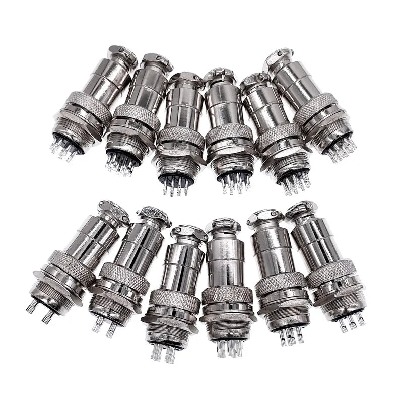 10Set Metal Connectors GX20 2-Pin Circular Female Male 3-Core 4-Core Aviation Plug Quick Plug Cable Connector