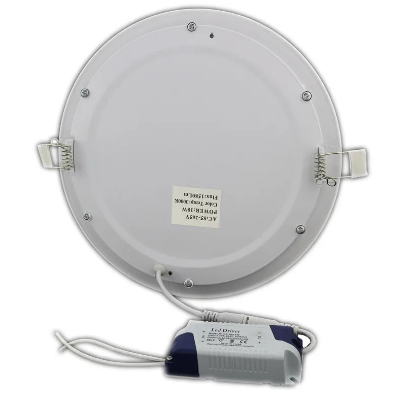 1X Ultra Thin Led Panel Downlight 3w 6w 9w 12w 15w 18w LED Round Ceiling Light Built-in AC85-265V LED Panel Light SMD2835