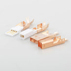 Hi-End Rose Gold Plated USB Connector USB A+USB B Type A-B Plug For DIY USB Cable Taiwan Made