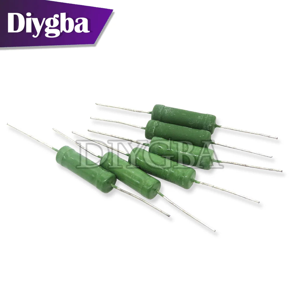 5PCS/lot RX21 6W 10W Wire Wound Resistance 5% 1R 10R 100R 1K 10K 12K 15K 18R 20R 22R 24R 27R 30R 33R 36R 0.01R Resistor