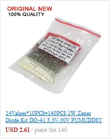 33ValuesX 20PCS=660PCS 1206 SMD Resistor Kit Assorted Kit 1ohm-1M Ohm 1%  Sample Kit