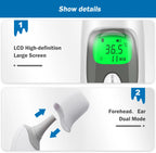 Cofoe 2 in 1 Digital Forehead & Ear Thermometer Non-Contact Medical Thermometer Baby/Adult  ±0.1℃ Temperature precise Measure
