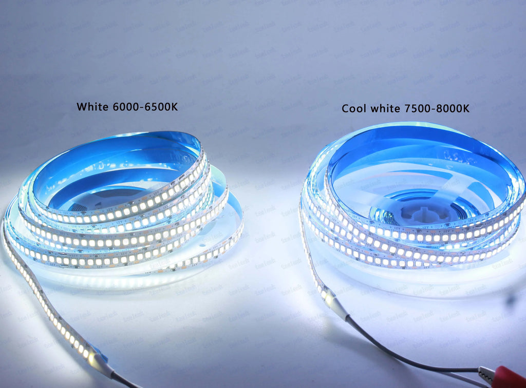 1/2/3/4/5m/lot 10mm PCB 2835 SMD 1200 LED Strip Tape DC12V 24V IP20 Non Waterproof Flexible Light 240 Leds/m, White Warm White