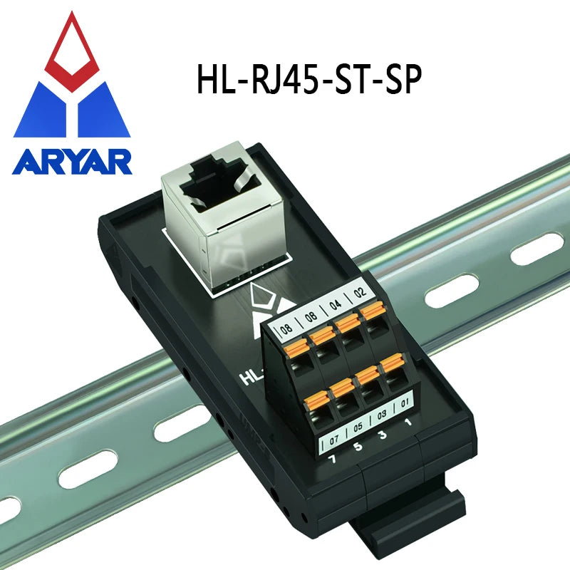 RJ45 Vertical Breakout Board RJ 45 Splitter RJ45 Adapter Din Rail Mounting