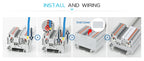 10Pcs PT2.5 DIN Rail Terminal Block Push-in Connector 2.5mm² Cable Screwless Plug Electrical Wire Connect NS35 PT 2.5