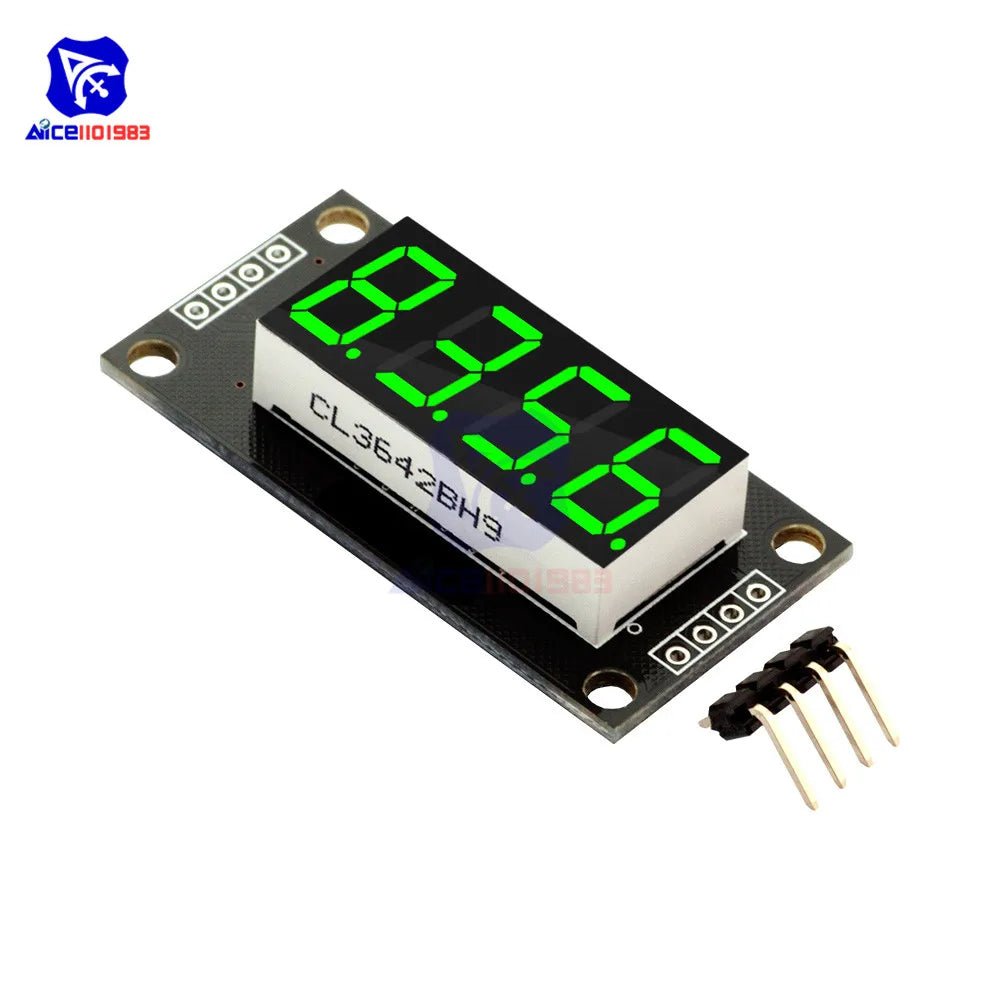 TM1637 0.36" 4 Bit LED Digital Tube Display 7 Segments Red Green Blue Yellow White LED Module Board with Pin for Arduino
