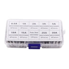 72pcs 6x30mm Fast-blow Glass Fuses Quick Blow Car Glass Tube Fuses Assorted and 10pcs Fuse Seat 6*30 Home Fuse with Box