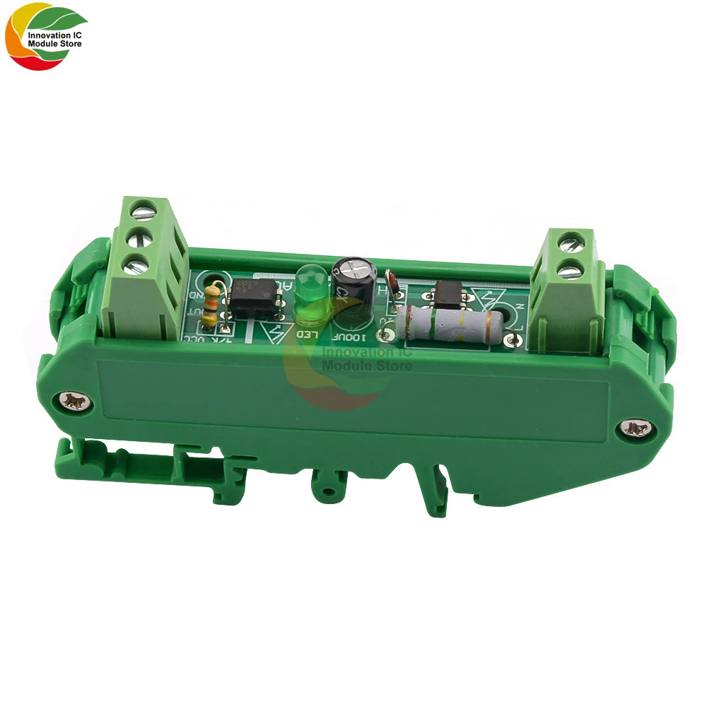 1-Bit AC 220V Optocoupler Isolation Module Voltage Sensing Board Adaptive 3-5V for PLC Isolamento Fotoaccoppiatore With Rail Die