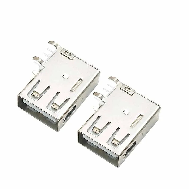 5/10Pcs USB 2.0 Type A Female Connector 90 Degree Right Angle Side Mount PCB Socket Adapter