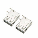 5/10Pcs USB 2.0 Type A Female Connector 90 Degree Right Angle Side Mount PCB Socket Adapter