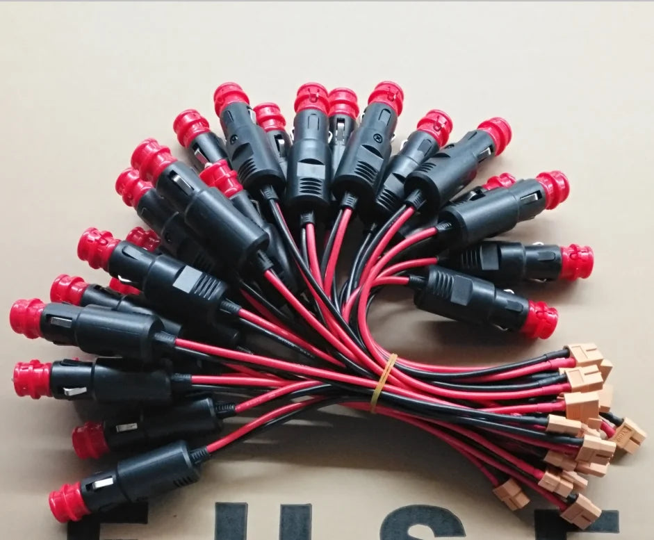 12-24V Car Cigarette Lighter Plug Male to XT60 Female Socket Connector Plug Adaptor With14AWG 20/30/50cm  Wire for RC Chargers