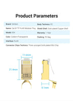 Vention RJ45 Connector Cat8 8P8C Modular Ethernet Cable Cat 8 FTP Head Plug Gold Plated 40Gbps Crimp Network Connerctor Cat8