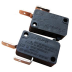 KW3A-25 Microswitches SPDT No Lever 2 Pin Standard Plunger Micro Switch for Oven Microwave,2-Pack