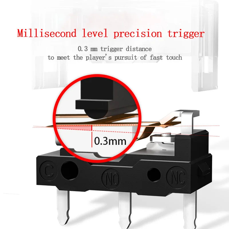 Kailh Micro Switch GM8.0 Mouse Switch Esports Mouse Accessory Computer Mice Gold Contactor 80 Million Click Left Right Button