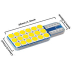 2Pcs T10 W5W Super Bright 3030 LED Bulbs Car Interior Reading Dome Lamp Auto Luggage Compartment Light Pure White Warm White 12V