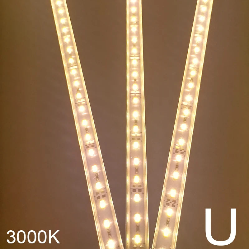 1-10 PCS LED Rigid Strip DC12V 50CM 20 Inch SMD5730 36LEDs U/V-Shaped Flat LED Aluminum Channel Rigid Strip for Indoor Lighting